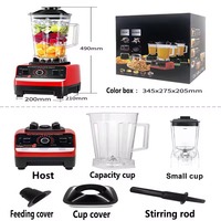 Blender commercial 2-en-1, robot culinaire multifonctionnel, moteur puissant et vitesse variable, jus, boissons et préparation des aliments