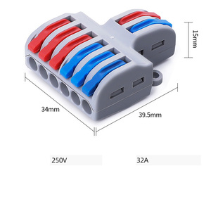 Connecteur de lampe à tube et kit d'amélioration domestique SPL-62 42 bornes rapides deux entrées six sorties pour bricolage - Product Image 4