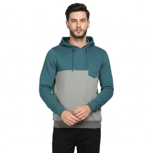 Sweat à capuche demi-zip en velours pour homme, coupe ample, 100 % coton léger, imprimé numérique, vente en gros à prix abordable - Product Image 1