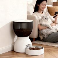 Distributeur automatique de nourriture pour animaux de compagnie intelligent 5G WiFi avec caméra, contrôle par application, surveillance vidéo à distance, alimentation programmée pour chats et chiens