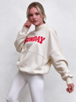 Sweat-shirt personnalisé pour femme à col montant, en molleton de coton épais, coupe oversize, taille XXXL