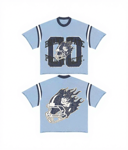 เสื้อเจอร์ซีย์ย้อนยุคอเมริกันฟุตบอลเจอร์ซีย์ผ้าตาข่ายระบายอากาศสำหรับสโมสรผลิตตามสั่ง - Product Image 4