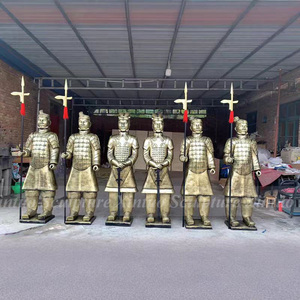 High Quality Fiberglass Life Size Chinese <strong>Terracotta</strong> <strong>Warrior</strong> <strong>Garden</strong> <strong>Statue</strong> for Sale - Product Image 4