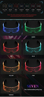 Vente en gros de lunettes de fête clignotantes intelligentes à LED Lunettes à technologie de couleur lumineuse à LED