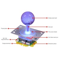 Manette de jeu arcade à boule de cristal brillante, 2/4/8 directions, avec micro-interrupteur, produits EL - Grande Vente