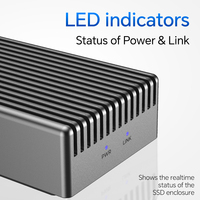 Enclosure SSD M.2 NVMe Aluminium 40Gbps USB4 dengan Port Type-C Thunderbolt 4/3 USB 3.2/3.1/3.0