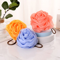Diskon besar bola mandi besar dengan warna produk mandi bunga Pancuran busa jaring mandi spons mandi jaring Loofah