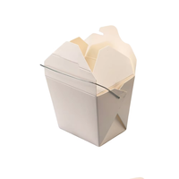 Caja de Fideos para Llevar, Fabricada con Papel Kraft Reciclado, Impermeable y Ecológico, de 24/32 oz con Asa, para Negocios de Comida Rápida