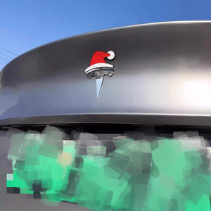 Pegatina Creativa para el Retrovisor del Coche con Diseño de <span class=keywords><strong>Caperucita</strong></span> <span class=keywords><strong>Roja</strong></span> y Papá Noel en <span class=keywords><strong>3D</strong></span>, de Plástico ABS, de un Solo Uso - Product Image 1