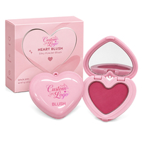 Porte-clés Cœur Mignon avec Charme, Fard à Joues Compact, Logo Sérigraphié Personnalisé, Vente Directe Usine, Fard à Poudre Chaud