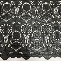 Tissu laser en cuir 2023 Haute Qualité faux cuir Guipure Dentelle Dernier français noir Dentelle PU Tissu Pour vêtements