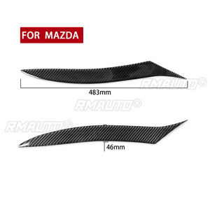 2 pièces de garnitures de phares en fibre de carbone pour Mazda RX-8 2009-2012, autocollants de phares, garnitures de phares - Product Image 4