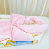Manta de bebé Raschel estampada, saco de dormir para bebé de 80*90cm y 80*110cm, manta para recién nacidos con cremallera.