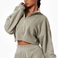 Mode femmes Logo personnalisé Sport Top Yoga fermeture éclair vestes de course à manches longues en plein air Yoga Fitness veste de course