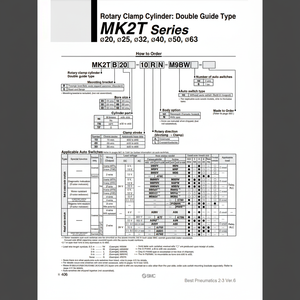 Cilindro de abrazadera rotativa SMC Pneumatics, piezas neumáticas - Product Image 1