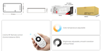 2 en 1 FUT035S + Mi Light MiBoxer PUSH Dimmable Single colour Dual white colour temperature adjustable CCT LED Controller