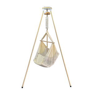 <span class=keywords><strong>Hamaca</strong></span> Eléctrica para Bebé con Diseño de Madera, Algodón Suave, Funciona con Banco de Energía, con Temporizador y Control de Velocidad de Oscilación para Uso en Interiores/Exteriores - Product Image 2