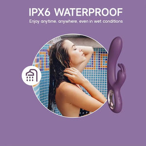 Vibrador de Conejo Recargable de Silicona, Dildo para Masaje de Punto G y Clítoris, Doble Vibración para Mujeres - Product Image 6