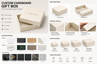 Boîte cadeau en carton rigide personnalisée, boîte d'emballage de luxe avec couvercle et base, avec logo pour bijoux, cosmétiques, bougies, vêtements