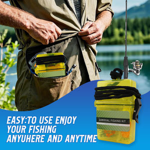 LUSHAZER Kit de pêche de survie 19 pièces/lot, 53g, accessoires de pêche artificiels pour étui étanche, kit scellé pour <span class=keywords><strong>randonnée</strong></span> et camping en extérieur - Product Image 5
