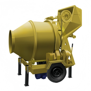 เครื่องผสมคอนกรีตสีเขียวพร้อมถังและล้อสีแดง เครื่องผสมปูนแบบพกพาสำหรับงานก่อสร้าง - Product Image 2