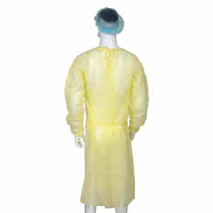 Unisexe Non-Woven pp Pe White Gowns Robe d'isolation jetable isolée pour adultes - Product Image 5
