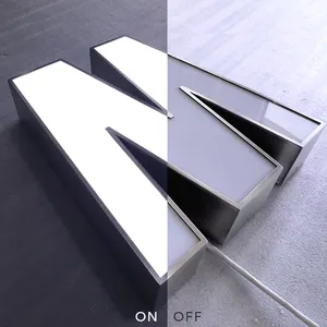 Letras de luz LED Facelit a prueba de agua, letras de canal iluminadas, luz exterior, letras de canal 3D, letreros LED frontales para tienda - Product Image 1