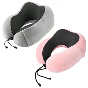 U Memory Foam Neck Pillow for Airplane Travel Provide Double Support to The Head Neck Travel Pillow Kids Travel Pillow