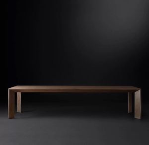 <span class=keywords><strong>Mesa</strong></span> de Comedor Rectangular de <span class=keywords><strong>Roble</strong></span> de Alta Calidad RH, <span class=keywords><strong>Patas</strong></span> de Madera Maciza, Diseño Moderno y Sencillo, Apta para Hoteles de Estilo Rústico, Hecha a Mano - Product Image 4