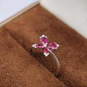 Anillo de Rubí de Oro Sólido de 18K de UM Jewelry, Anillo de Diamantes al por Mayor Unisex/Hombre/Mujer, Regalo de Aniversario de Bodas y Compromiso, Certificado por el NGTC - Product Image 3