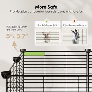 Jaula Modular para Mascotas, de Alambre, Duradera, Personalizable, de Varias Capas, para Gatos y Perros, Uso Interior y Exterior, en Oferta - Product Image 3