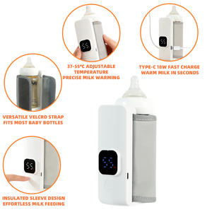 Calentador de Leche Inalámbrico Recargable, Calentador de Biberones Portátil para Viajes, Multi-biberones, Leche Materna, Fórmula - Product Image 3