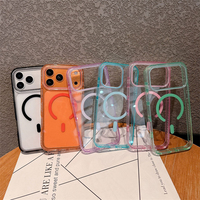 Coque de téléphone magnétique transparente de luxe anti-jaunissement pour iPhone 18 Pro Max 17 16 15 14 13 Pro Max, pare-chocs antichoc, coque transparente