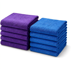Serviette de lavage de voiture en microfibre de haute qualité 400g 30cm x 40cm, séchage rapide, tissée, très absorbante, nettoyage durable - Product Image 1