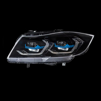 Faro Delantero para BMW E90, Faro LED con Lente de Proyector Láser, 2004-2009, E91 320i 325i 330i, Blanco Amarillo, DRL, Lámpara Automática