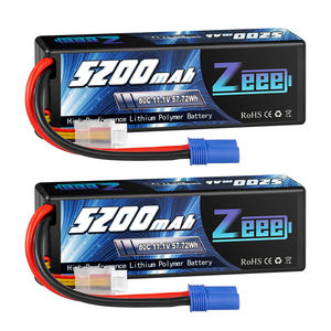 Zeee 11.1V 3S 5200mAh 80C Lipo pil EC5 konektörü hard case pil için RC araba tekne kamyon helikopter uçak RacingModel - Product Image 1