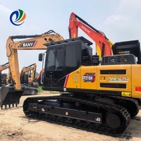 Excavatrice SANY 215 SY215 21t d'occasion, excavatrice lourde d'occasion, matériel de construction