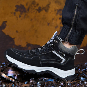 Chaussures de travail confortables en laine pour l'hiver, nouvelle semelle solide anti-écrasement, chaussures de sécurité - Product Image 6