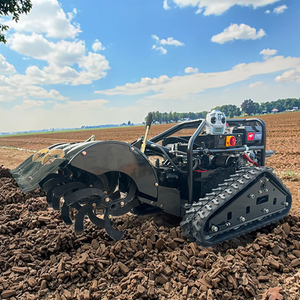 Nuovo Motozappa Cingolato Diesel 2026 con Telecomando, Micro Motozappa per Zappatura, Scavo, Dissodamento, Coltivatore e Riempitrice - Product Image 3