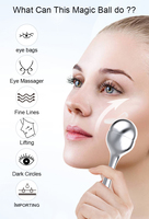 Bâton d'outils de soins personnels de beauté crème glacée anti-rides métal refroidissement froid thérapie du visage en acier inoxydable boule rouleau de massage des yeux
