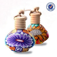 Diffuseur de voiture Bouteille désodorisante Diffuseur d'huiles essentielles Bouteille diffuseur de parfum en verre avec bouchons en bois