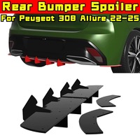 Pour Peugeot 308 Allure 2022-2025 – Kit Carrosserie Diffuseur de Pare-chocs Arrière, Lame de Protection et Cache de Protection – Accessoires Auto