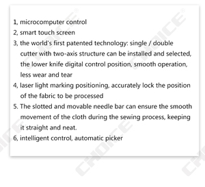 GCA02N การออกแบบใหม่อัตโนมัติ Placket จักรเย็บผ้าสำหรับเสื้อโปโล - Product Image 5