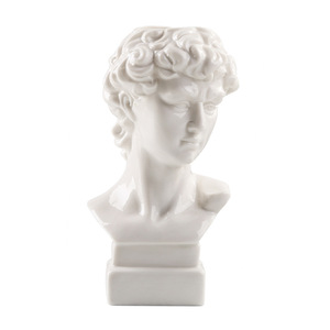 Jarrón de cerámica nórdico suave ecológico, arte de flores secas, adornos creativos para la cara para la decoración del hogar, recuerdo moderno de dibujos animados para la vida - Product Image 1