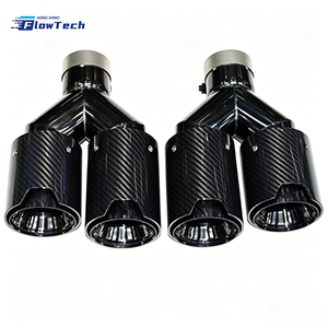 Puntas de escape de fibra de carbono estilo brillante para BMW Serie 3 4 5 6 X3 X4 X5 X6 Serie F G, mejora de rendimiento - Product Image 2