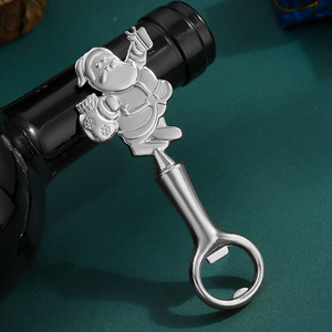 Christmas Bottle Opener Zinc Alloy Gold Snowman Design For <b>Holiday</b> Gifts - Product Image 3