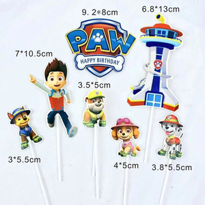 Décorations de Gâteaux Dessins Animés pour Fête d'<span class=keywords><strong>Anniversaire</strong></span> d'Enfants, Fournitures de Décoration de Gâteaux, Jouets pour Cake Toppers, Impressions de Personnages de Dessins Animés - Product Image 1