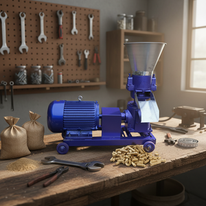 Machine à granulés d'aliments pour animaux à succès commercial, avec plusieurs tailles de disques de broyage, équipement de traitement des aliments pour volailles et animaux, durable et spécifique à l'agriculture - Product Image 1