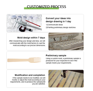 100% phân hủy sinh học dùng một lần 170 mét tre dĩa thìa thiết lập dao kéo - Product Image 5