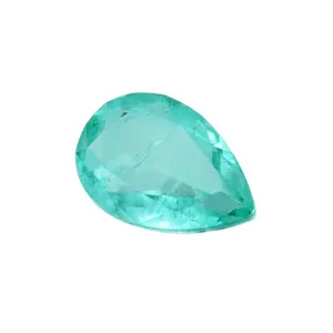 New Productions 10*13mm Pear Aquamarine Color Natural Cracks Gemstone Imitation Aquamarine Loose Stone For Earring Jewelry